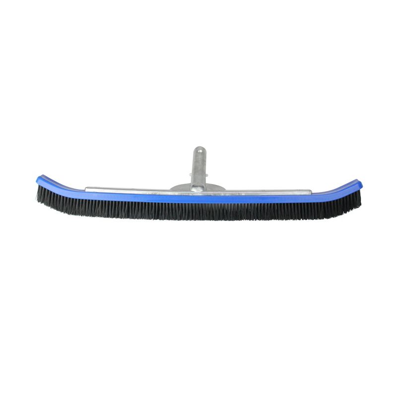 Pool Central Curved Nylon Bristle Pool Wall Brush with Aluminum Handle 24'' - Blue, 2 of 4