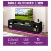 TV Stand 65/70 inch TV ,LED TV Entertainment Center with Power Outlets and   Storage Cabinet ,Modern TV Console for Living Room - 4 of 4