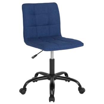 Emma and Oliver Home Office Armless Task Office Chair with Tufted Back/Seat