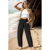 Womens Linen Pants for Summer Drastring Casual Lounge Pants Beach Trousers Summer Everyday Outfits Yoga Pants - image 2 of 4