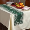 Unique Bargains Christmas Table Runner Branch Border Linen 72"x13" 1 Pc - 2 of 4