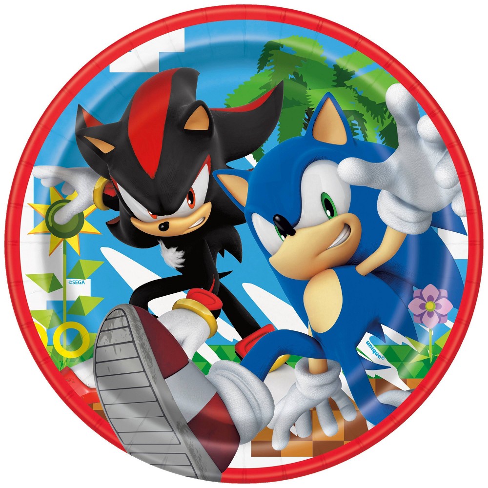 Sonic the Hedgehog 7" 8ct Paper Party Snack Plates