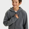 Boys' Active Comfort Fleece Full Zip Sweatshirt - All In Motion™ - 3 of 3