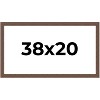 PosterPalooza | 38x20 Wide Barnwood Picture Frame, UV Acrylic, 6 Finishes - Grey, Brown, White, and Black - 2 of 4