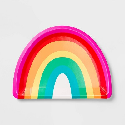 10ct Rainbow Shaped Snack Plates - Spritz™