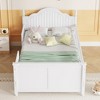 Twin Size Wood Platform Bed with Headboard and Footboard for Bedroom - 2 of 4
