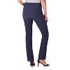 Rekucci Women’s 5 Pocket Straight Leg Pants with Stretch Waistband – Slim Fit Business Casual Trousers - Indigo, 6 - 3 of 4