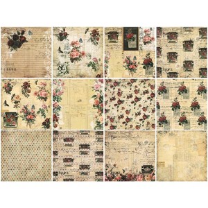 Wrapables 6x6 Decorative Single-Sided Scrapbook Paper for Arts & Crafts Projects, Scrapbooking, Card-Making - 1 of 4