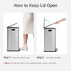GustoWave  Dual Compartment Trash Can for Kitchen, Office, School, Restaurant, Black - 4 of 4