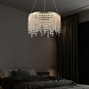 BAOURE 16in Luxury Crystal LED Chandelier Chrome Modern Chandelier Adjustable Height and Color Temperature for Living Room Dining Room Bedroom - 2 of 4