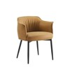 HOMLUX PU Leather Mid-Century Modern Dining Chair with Armrest, Metal Legs - 4 of 4