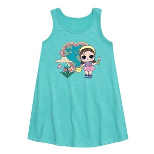 - LOL Surprise! - Grow Grrrl Hearts the Earth Graphic Sleeveless Aline Dress - 1 of 3