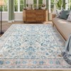 Jojoka Washable Area Rugs, Boho Floral Soft Rugs for Living Room, Non Slip Low Pile Carpet for Bedroom Dining Room Nursery Hallway - 3 of 4
