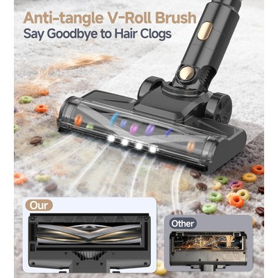 YOMA N17 Cordless Stick Vacuum Cleaner, Upgraded 45Kpa 50Mins, 8-in-1 Lightweight Self-Standing Anti-Tangle for All Hard Floors Carpets Pet Hair