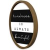 Creative Products Kindness is Always Beautiful 20 x 20 Round Brown Framed Print - 2 of 4