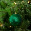 Northlight 3" Green Sequin Shatterproof Ball Christmas Ornament - 2 of 4