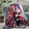 Lomsoe Santa Claus with Colorful Butterfly Print Flannel Blanket - All Seasons Soft Cozy Warm Throw Blanket for Bed, Napping, Camping, Travel, Office - 3 of 4