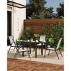 ODK Outdoor Patio Chairs Set of 4,Stackable Metal Dining Chairs Set with Teslin Breathable Material All Weather Resistant for Indoor,Backyard,Lawn - 4 of 4