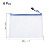 Unique Bargains PVC Waterproof Mesh Zipper Office Travel File Folders 6 Pcs - 2 of 4