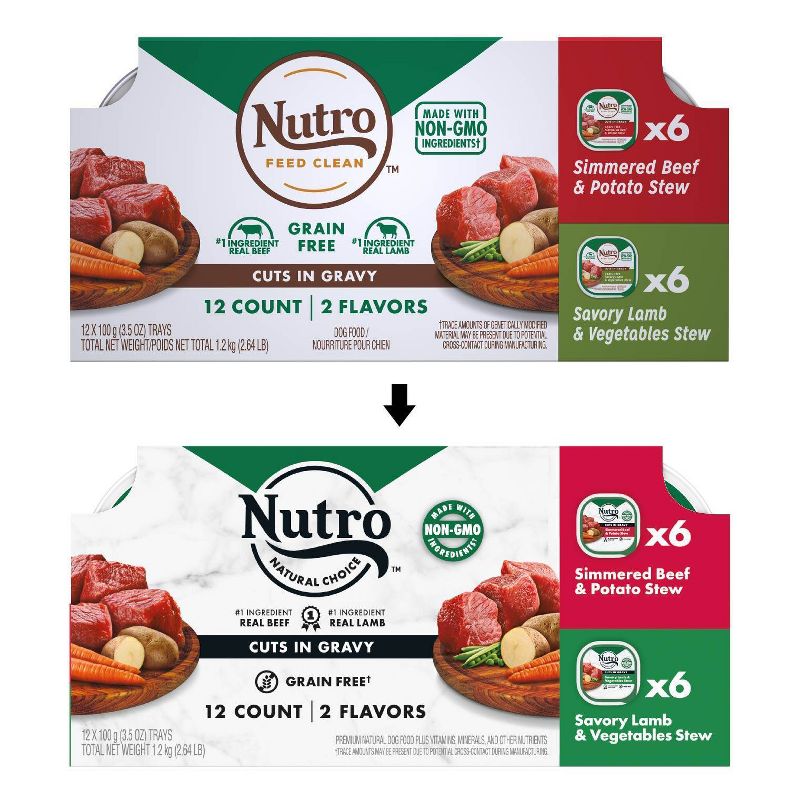 Nutro Grain Free Cuts in Gravy Adult Wet Dog Food - 3.5oz/12ct, 4 of 15