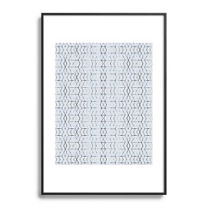 Becky Bailey Shibori Diamonds Metal Framed Art Print - Deny Designs - 1 of 4