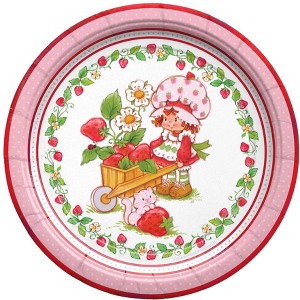 Treasures Gifted Strawberry Shortcake Dinner Plates 9in - Disposable Paper Plates - Strawberry Shortcake Birthday Party Supplies - 1 of 4