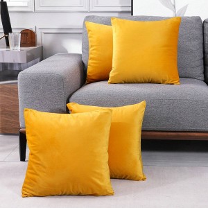Deconovo Home Decorative Soft Velvet Pom-Pom Pillow Covers Set, Multi-Size, 4-Pack - 1 of 4