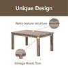 Wooden Dining Table Set Rustic Rectangle Table and Upholstered Chair for Kitchen, Restaurant-Morden Fort - 4 of 4