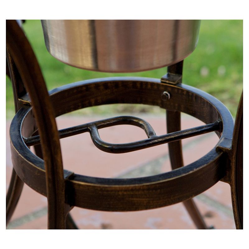 Angeles 3pc Cast Aluminum Bistro Set - Copper - Christopher Knight Home, 5 of 8
