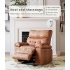 Manual Recliner Chair for Living Room, 360 Degree Swivel Massage Recliner Chair with Remote Control, PU Leather Lounge Chair with Side Pocket - 4 of 4