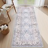 Machine Washable Vintage Floral Printed Area Rug Low Pile Non Slip Stain Resistant Oriental Medallion Design Boho Floor Rug for Living Room Bedroom - 3 of 4