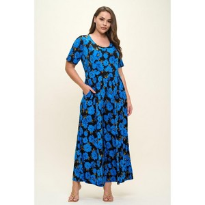 WEST K Women's Jana Plus Size Short Sleeve Knit Jumpsuit - 1 of 4