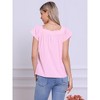 INSPIRE CHIC Women's Summer Square Neck Gingham Cap Sleeve Blouses - 3 of 4