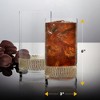 Berkware Luxurious Highball Cocktail Glasses with Elegant Gold Rhinestone Design - 16oz - 4 of 4