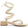 Women's Wo's Strappy Lace Up Heeled Sandals - Coutgo - 4 of 4