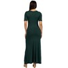 24seven Comfort Apparel Womens Casual Maxi Dress With Sleeves - 3 of 4