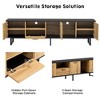 XIYUYEU Modern Wide TV Stand with 3 Door Storage Cabinets,Simple Entertainment Console Tabe for TV - 3 of 4