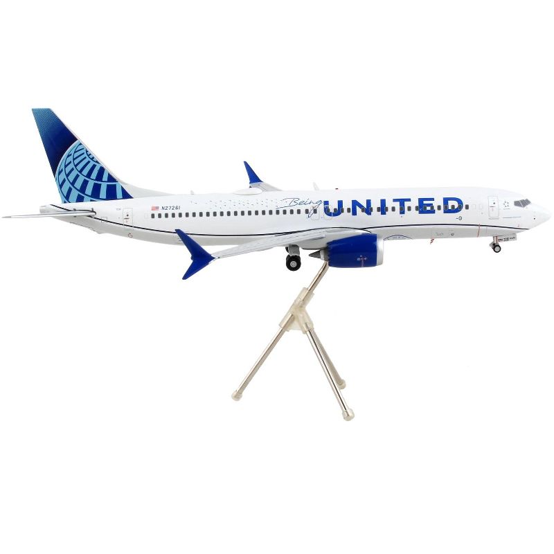 Boeing 737 MAX 8 Commercial Aircraft White with Blue Tail "Gemini 200" Series 1/200 Diecast Model Airplane by GeminiJets, 2 of 4