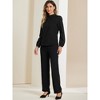 Allegra K Women's Work Office Mock Neck Long Sleeve Chiffon Shirt - 4 of 4