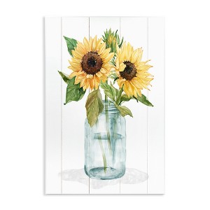 Stupell Industries Yellow Sunflowers Country jar Wall Plaque Art - 1 of 4