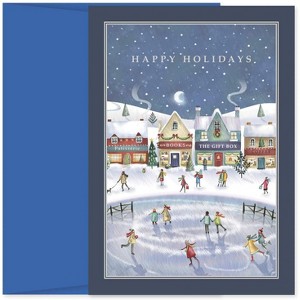 Masterpiece Studios Holiday Collection 18-Count Boxed Christmas Cards With Envelopes, 7.8" x 5.6", Holiday Village (938600) - 1 of 2