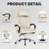 PAGED Adjustable Height Office Chair, Modern PU Leather Reclining Chair with High Back and Footrest, Ergonomic Executive Chair for Office - 3 of 4