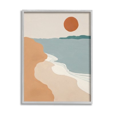 Stupell Industries Soft Neutral Coastal Landscape Terracotta Brown