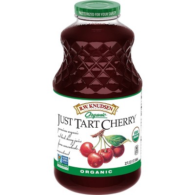 R.W. Knudsen Family Organic Just Tart Cherry Juice - 32 fl oz Glass Bottle