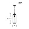 Possini Euro Design Atkins 21 1/2" High Modern Outdoor Pendant Light Fixture Ceiling Porch House Hanging Matte Black Die Cast Metal Clear Glass Shade - 4 of 4