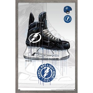Trends International NHL Tampa Bay Lightning - Drip Skate 21 Framed Wall Poster Prints - 1 of 4
