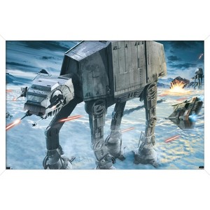 Trends International Star Wars: Hoth - AT-AT Battle Framed Wall Poster Prints - 1 of 4
