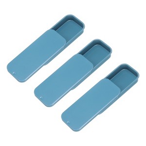 Unique Bargains Metal Anti-Oxidation Slide Top Rectangular Tin Containers 3 Pcs - 1 of 4