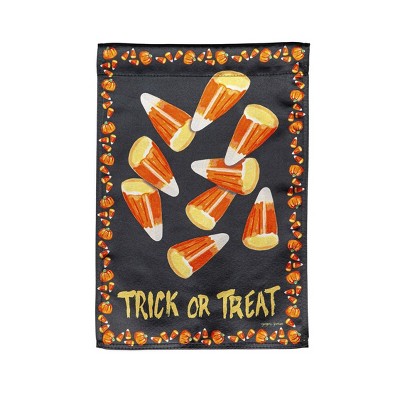 Evergreen Garden Flag Candy Corn Greetings Lustre Double Sided Indoor Outdoor Decor 18" x 12.5"