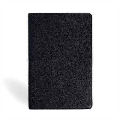 NASB Personal Size Giant Print Bible, Black Genuine Leather, Indexed - by  Holman Bible Publishers (Leather Bound)